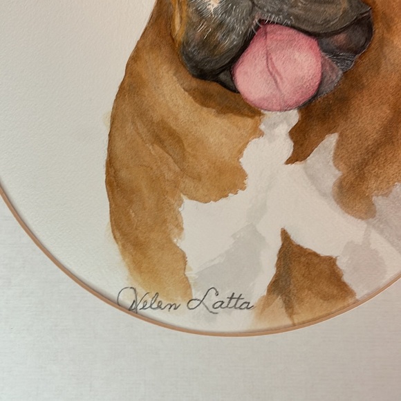 Original Watercolor, Boxer Dog Portrait Painting - Picture 4 of 10